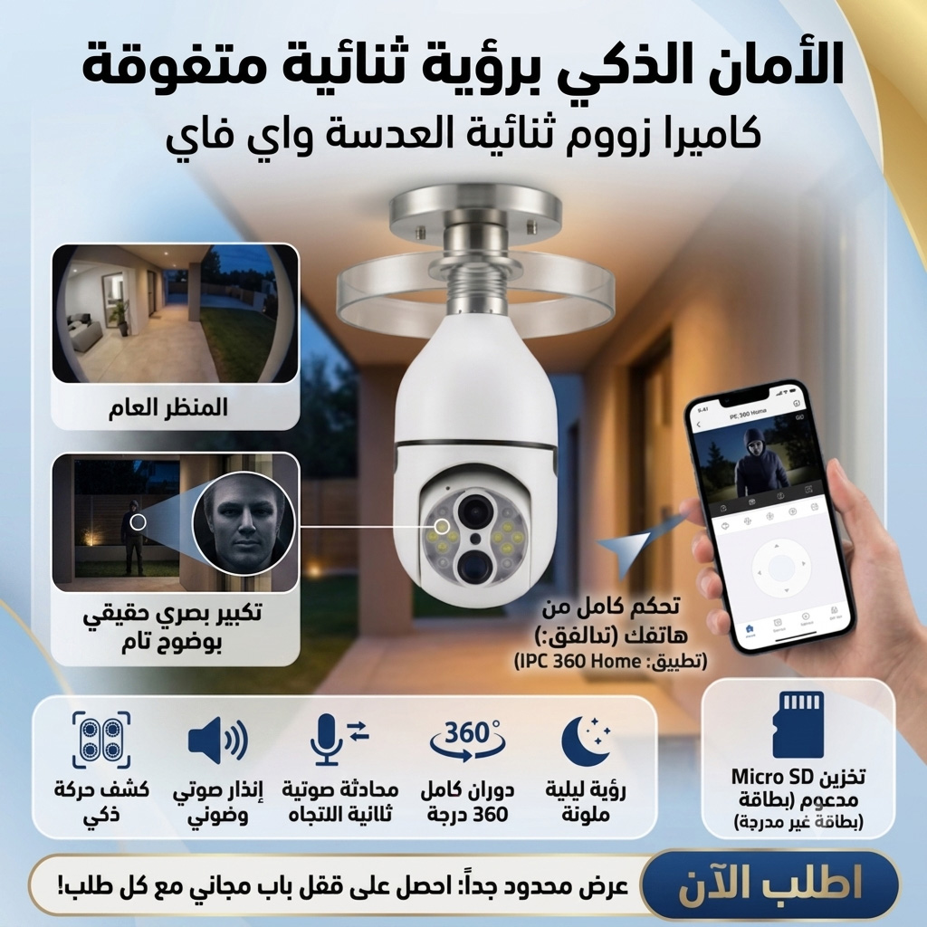 كاميرا المصباح بعدستين الاصلية